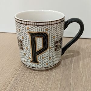 "P" Monogram Tile Mug